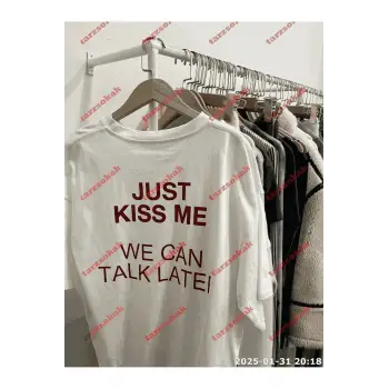 Slogan Unisex Yazılı Oversize Tshirt TWGWBR68