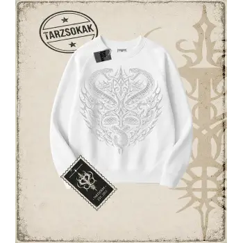 SNAKE   Oversize Unisex Bisiklet Yaka Sweatshirt