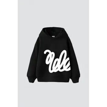 Soft Flow Baskılı Oversize Unisex Siyah