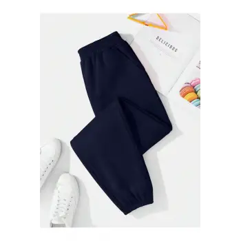 Solid Elastic Waist 4 Mevsim Eşofman