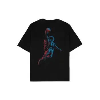 Space Basket Siyah Oversize Unisex T-shirt