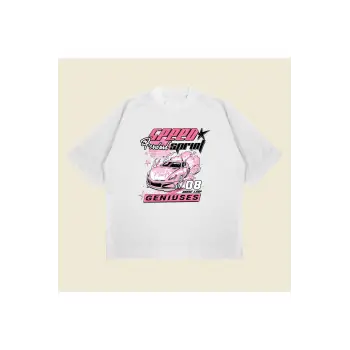Speed Queen Baskılı Oversize Unisex Pamuklu Nefes Alan Kalın Kumaşlı