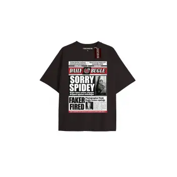 Spider-Man Gazete baskı Model No Way Home Tshirt