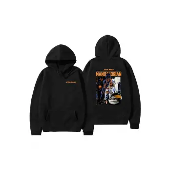 Star Wars Mandalorian Unisex Kapşonlu Mod46 12756 Siyah