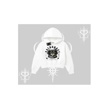 Stay Cool Kedi Baskılı Biskilet Sweatshirt