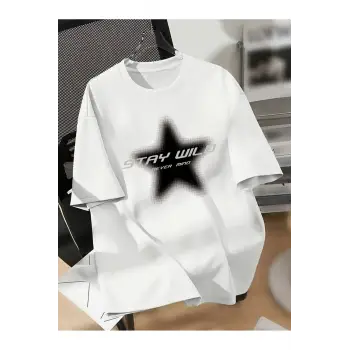 Stay Wild Baskılı Unisex Oversize