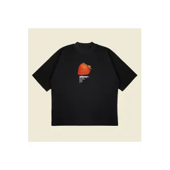 Strawberry S. Boxy Fit Oversize Unisex Tshirt – Baskılı Tişört |