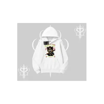 Street Cat Kedi Baskılı Kapşonlu Sweatshirt