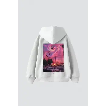 Summer Love Sırt Baskılı Oversize Unisex Beyaz