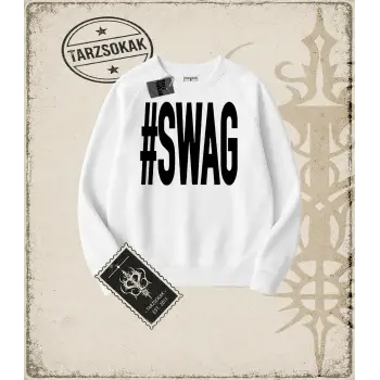 SWAG Oversize Unisex Bisiklet Yaka Sweatshirt