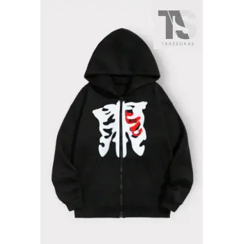 Sweatshirt Fermuarlı Hırka Siyah