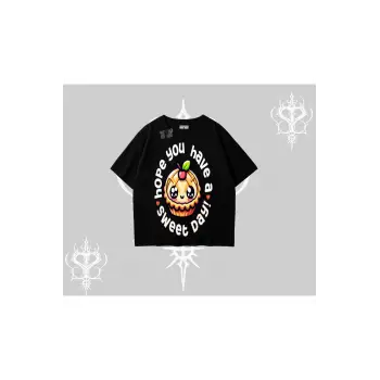 Sweet Day Cupcake Baskılı Oversize Tshirt