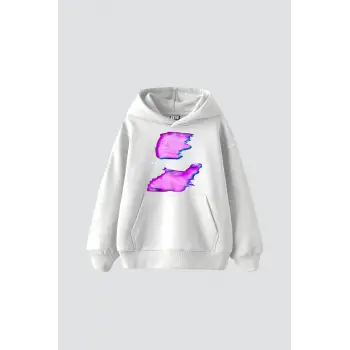 Temperature Baskılı Oversize Unisex Beyaz