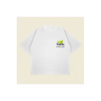 Tequila Soda Baskılı Oversize Unisex Pamuklu Nefes Alan Kalın Kumaşlı