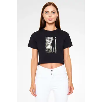 The Cure Siyah Crop Top Tişört
