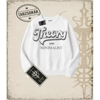Theory Oversize Unisex Bisiklet Yaka Sweatshirt