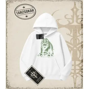 TIGER DarkArt   Oversize Unisex Kapşonlu Sweatshirt
