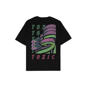 Toxic Siyah Oversize Unisex T-shirt