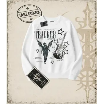 Tracker Oversize Unisex Bisiklet Yaka Sweatshirt