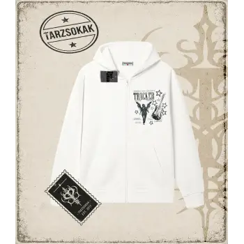 Tracker Oversize Unisex Hırka & Çeket Fermuarlı Sweatshirt
