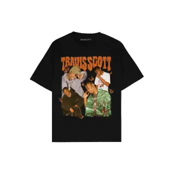 Travis Scott Siyah Oversize Unisex T-shirt