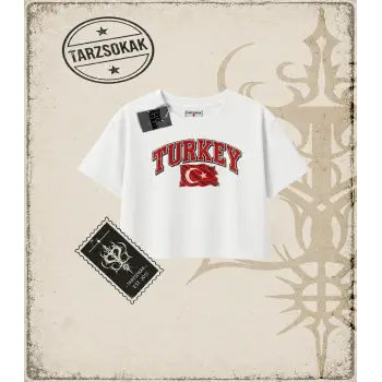 TURKEY  Kadın Crop Tişört