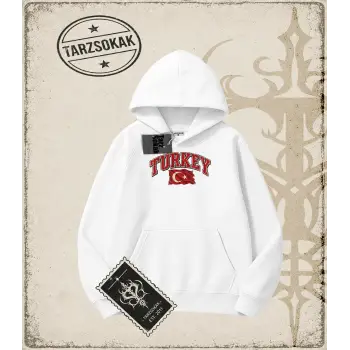 TURKEY  Oversize Unisex Kapşonlu Sweatshirt