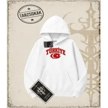 TÜRKİYE Oversize Unisex Kapşonlu Sweatshirt
