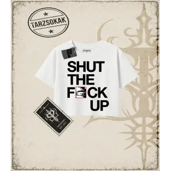 Typography   Kadın Crop Tişört