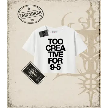 Typography   Kadın Crop Tişört
