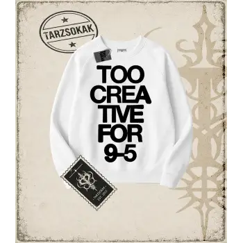 Typography   Oversize Unisex Bisiklet Yaka Sweatshirt