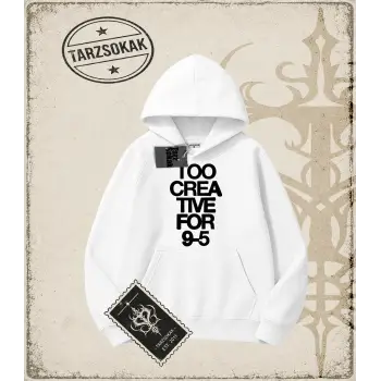 Typography   Oversize Unisex Kapşonlu Sweatshirt