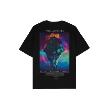 U.f.o Siyah Oversize Unisex T-shirt