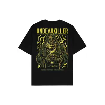 Undead Killer Siyah Oversize Unisex T-shirt