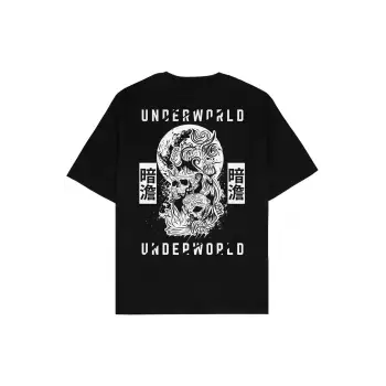 Underworld Siyah Oversize Unisex T-shirt