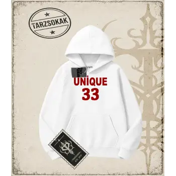 UNİQUE    KIRMIZI Oversize Unisex Kapşonlu Sweatshirt