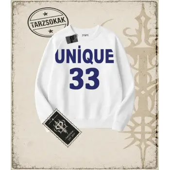 UNİQUE    Oversize Unisex Bisiklet Yaka Sweatshirt