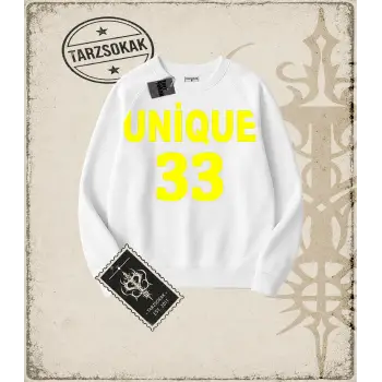 UNİQUE SARI Oversize Unisex Bisiklet Yaka Sweatshirt
