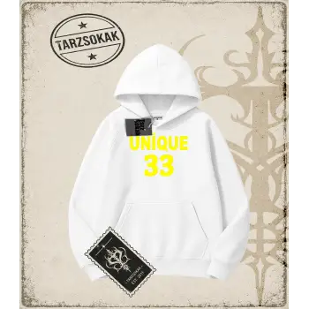 UNİQUE SARI Oversize Unisex Kapşonlu Sweatshirt