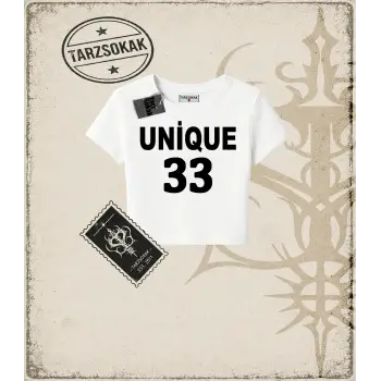 UNİQUE    SİYAH Kadın Baby Tee