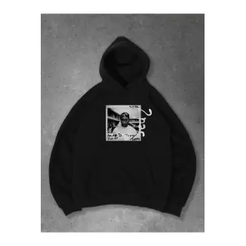 Unisex 2Pac Sweatshirt Siyah
