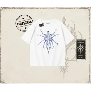 Unisex Alien Oversize Unisex Tişört Beyaz