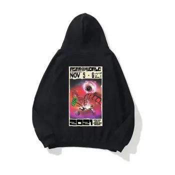 Unisex Astroworld 2021 Siyah Sweatshirt