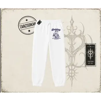 Unisex Baking Unisex Jogger Eşofman Altı Beyaz