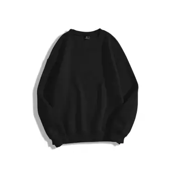 Unisex Basic Bisiklet Yaka Sweatshirt Trndz1418 Siyah