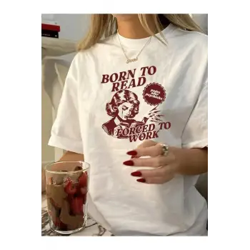 Unisex Baskılı Oversize %100 Pamuk