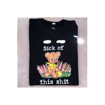 Unisex Baskılı Oversize Tshirt