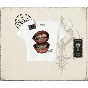 Unisex Belief Kadın Baby Tee Beyaz