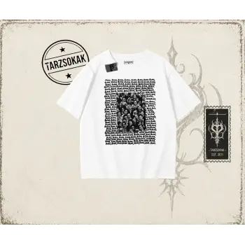 Unisex Blah Blah Blah Oversize Unisex Tişört Beyaz