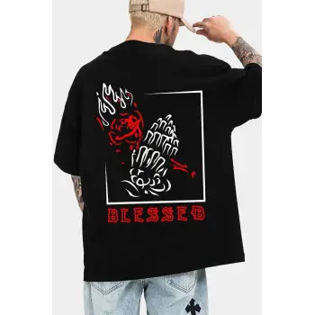 Unisex Blesseb Baskılı T-shirt